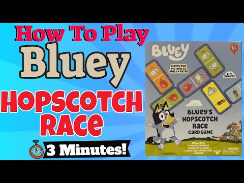 How To Play Bluey Hopscotch Race Card Game