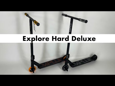 Трюковый самокат Explore Hard Deluxe HIC оранжевый + пеги - фото 1 - id-p1380700463