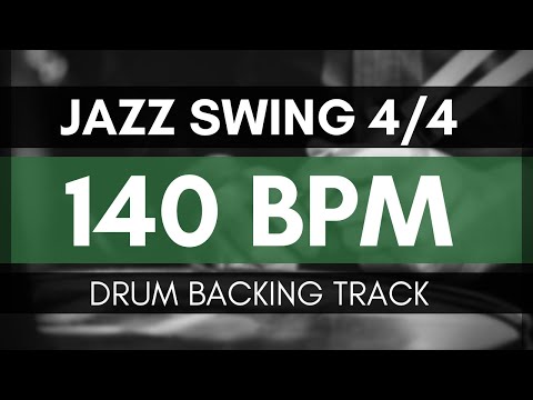 Jazz Swing backing track | Drum Metronome | 140 BPM