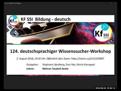 2018 08 02 PM Public Teachings in German - Öffentliche Schulungen in Deutsch