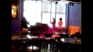 Geri Allen in a youth workshop.