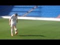 Chicharito steps on the pitch in the Bernabéu for the first time as a Whites player
