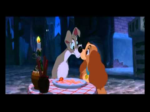 A dama e o vagabundo  Comendo macarronada