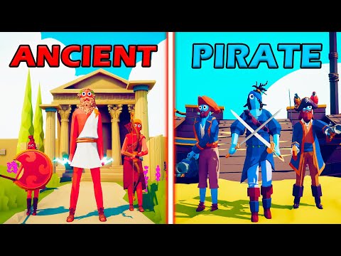 ANCIENT TEAM vs PIRATE TEAM - Totally Accurate Battle Simulator | TABS
