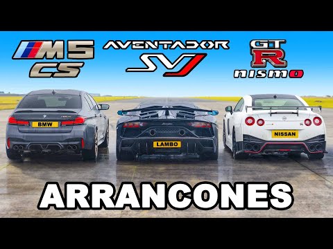 Nissan GT-R NISMO vs Aventador SVJ vs M5 CS: ARRANCONES