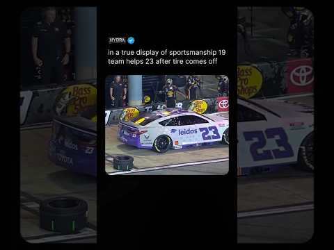 in a true display of sportsmanship 19 team helps 23 after tire comes off 😍✊ #toyota