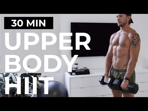 30 Minute Upper Body TABATA HIIT with Dumbbells | Home Workout