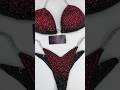 Red and Black Allure Bikini Competition Suit B174