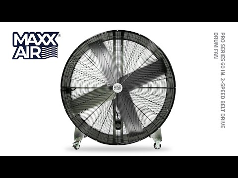 Maxx Air BF60BDBLKPRO - Pro Series 60 In. 2-Speed Belt Drive Drum Fan
