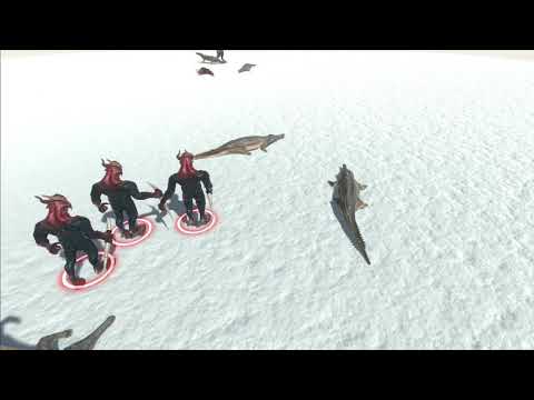 5 Machimosaurus Rex vs 5x all units - Animal Revolt Battle Simulator