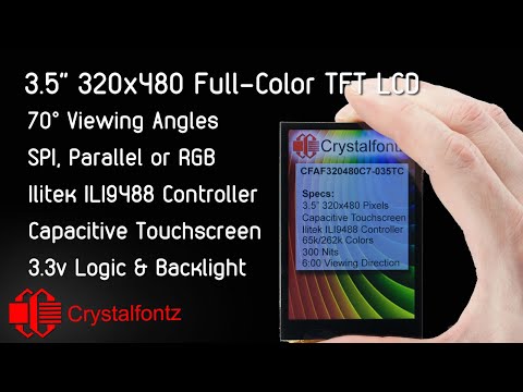See this full-color Capacitive touchscreen TFT LCD video demonstration.