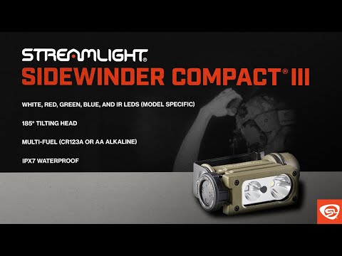 Sidewinder Compact® III: Ultra Compact, High-Output, Multi-Fuel Flashlight with Tilting Head
