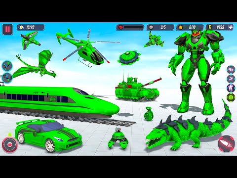 Ultimate Open World Car Train Crocodile Robot Transformers Flying Dinosaur SIM - Android Gameplay.