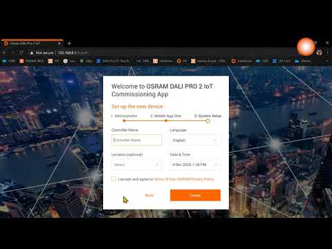2. Création d'un compte DALI PRO 2 IoT(configuration du système) - avec sous-titres français