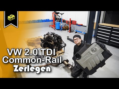 Volkswagen Motor Zerlegen 2.0 TDI Common Rail | EA189 | engine disassembly 2.0 TDI