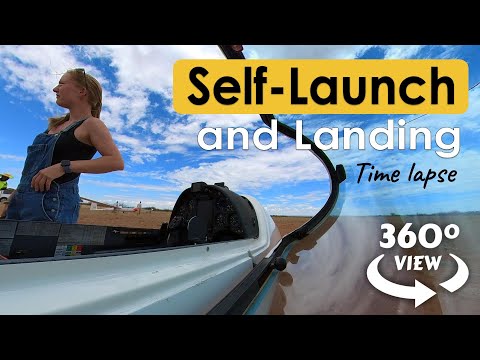 Self launch takeoff and landing in an Arcus M - Timelapse - 360º view