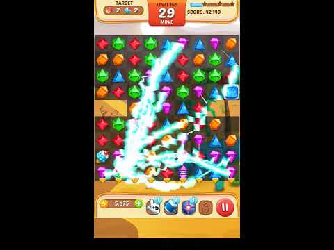 Jewel Match King Level 145 - Walkthrough ( No Booster )