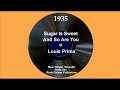 1935 Louis Prima - Sugar Is Sweet And So Are You (Louis Prima, vocal)