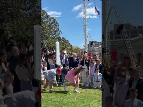 'TOTAL FOCUS': Trump kicks off the White House Easter Egg Roll with tips for success #shorts #trump