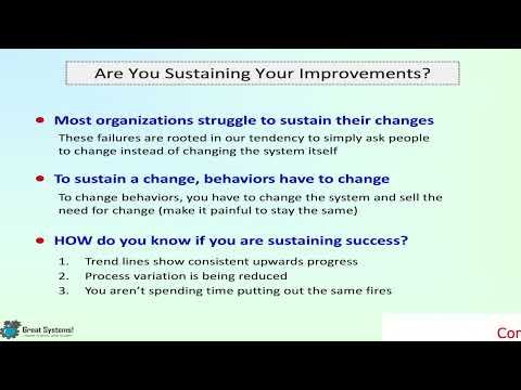 Sustaining Your Pursuit of Process Excellence