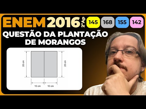 ENEM 2016 || Área e Porcentagem || Um agricultor vive da plantação de morangos que são vendidos para