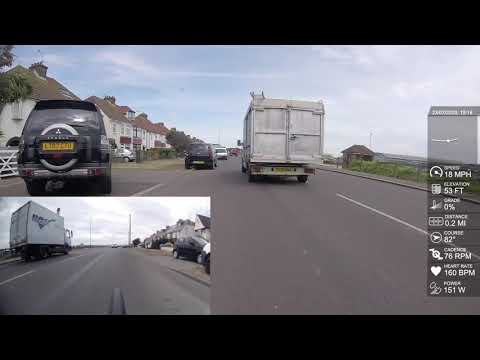 Dudman tipper showing how to pass a cyclist, shame about the idiot behind!