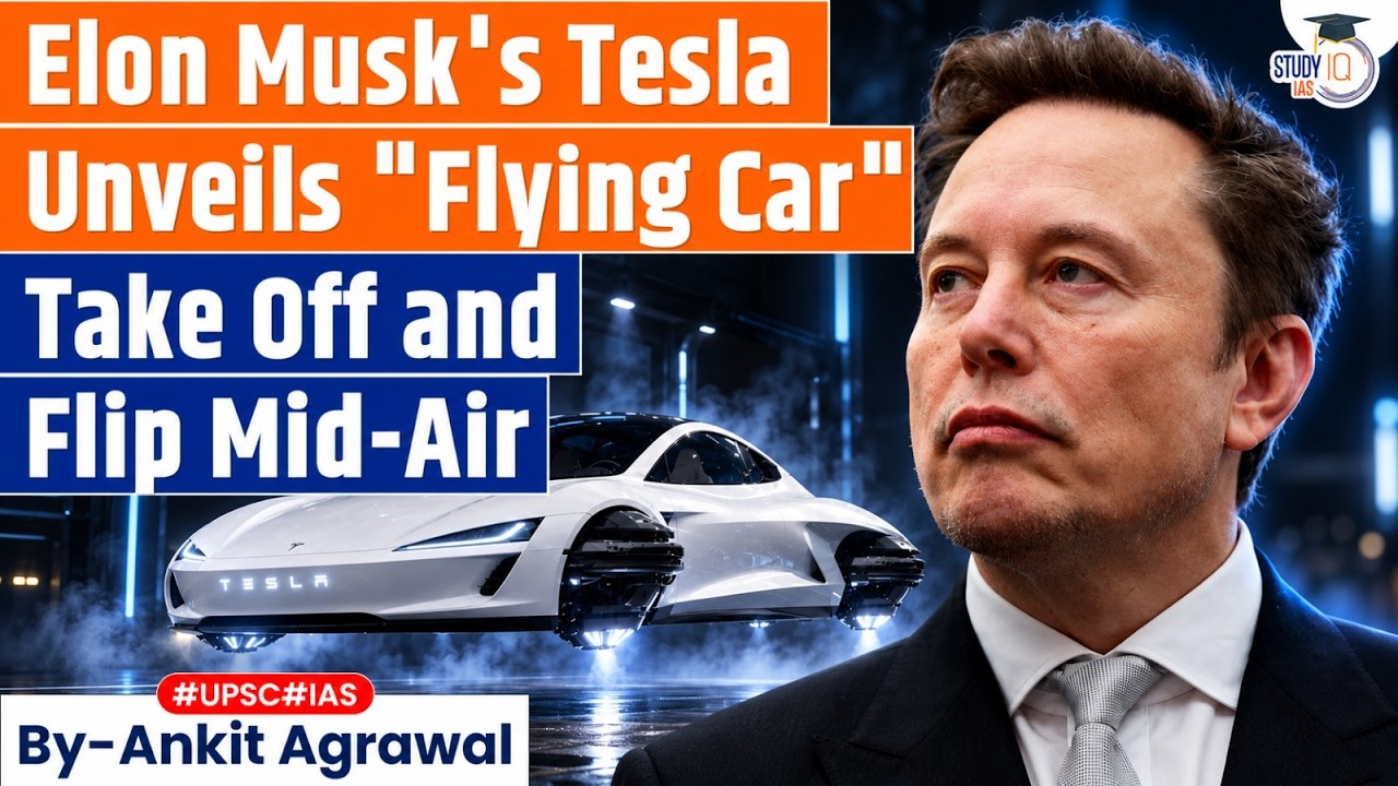 Elon Musk's Tesla Roadster Flies, Flips Mid-Air Using SpaceX Tech | Ankit Agrawal Study IQ