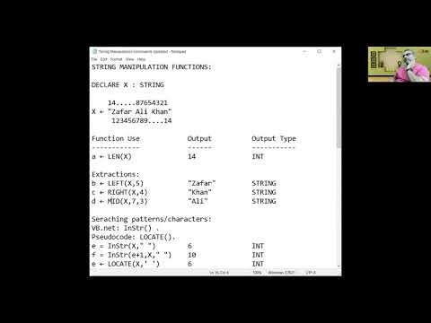 String Manipulation 1 | Basic Functions | Explanation | AS Level | By ZAK
