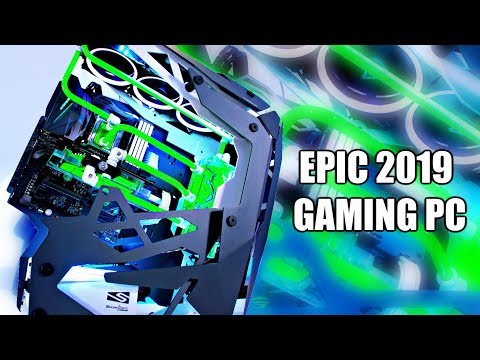 $3700 Custom WATER COOLED Gaming PC Build 2019 - Antec Torque Time Lapse