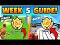 Fortnite WEEK 5 CHALLENGES! - Giant Rock Man Star, & Secret Star (Battle Royale Season 7 Guide)