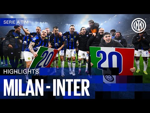 SECOND STAR 🇮🇹⭐⭐ | MILAN 1-2 INTER | HIGHLIGHTS | SERIE A 23/24 ⚫🔵🇬🇧