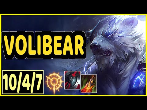 VOLIBEAR VS CHO'GATH - 10/4/7 KDA TOP GAMEPLAY