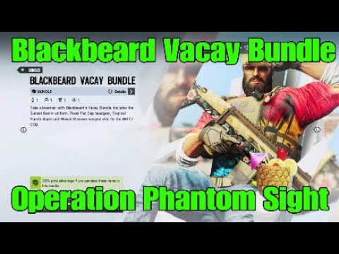 BRAND NEW Blackbeard Vacay Bundle - Rainbow Six Siege