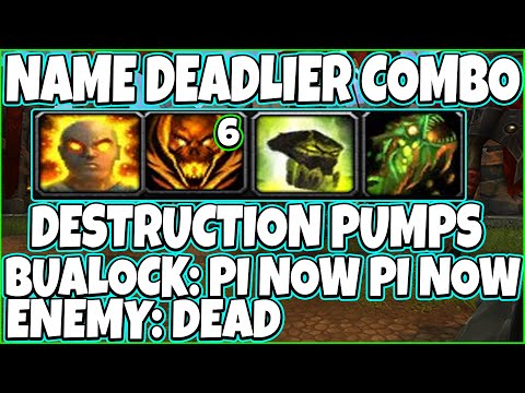 Destruction Warlock With Power Infusion Is Deadliest Thing In World Of Warcraft - 4 Tier Sets - PvP