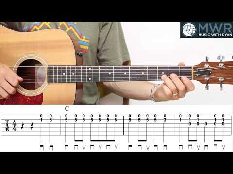 Easy Bluegrass and Ragtime in Solo in C - Beginner Flatpicking