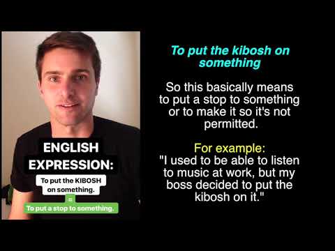 To Put The Kibosh On Something - English Expressions - LEARN ENGLISH