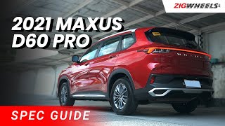 2021 Maxus D60 Pro Spec Guide | Zigwheels.Ph