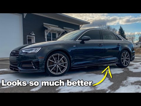 Audi A4 Aero Kit Install from ECS Tuning (B9 Splitter, Side Skirts, & More!)