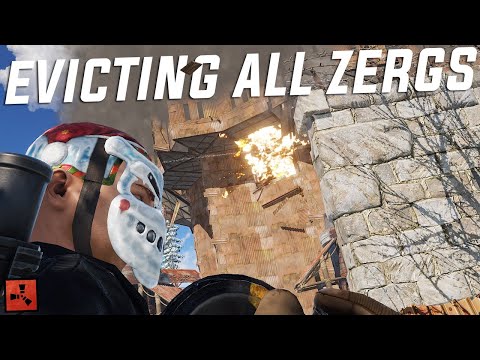 Rust - EVICTING All The ZERGS On Our SERVER! (300 ROCKETS)(Part 2/2)