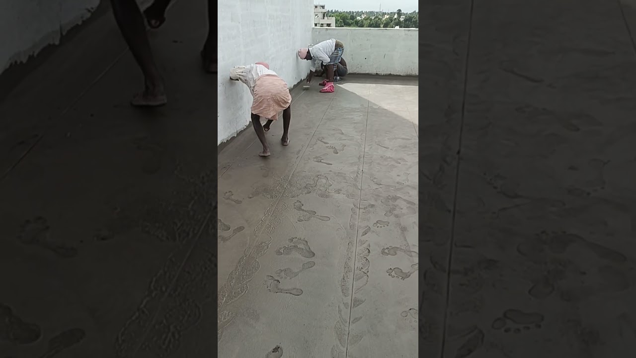 Amazing Roof Flooring Work  Ideas using MSand and Cement