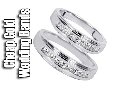 Cheap White Gold Wedding Rings - His And Hers Wedding Band Sets-White Gold Wedding Band Sets