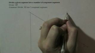 Construction 16: Divide a  Segment into n Congruent Segments with Soundtrack!