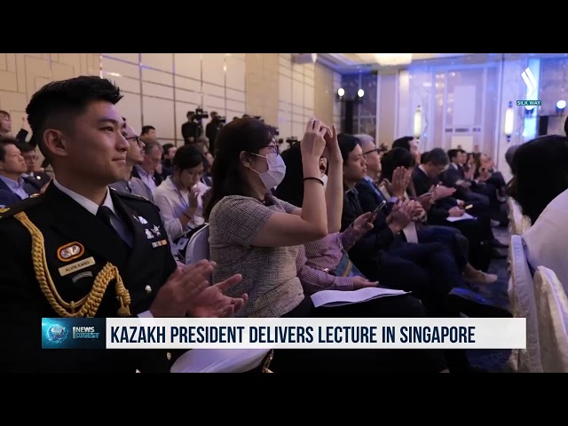 Kazakh President delivers lecture in Singapore