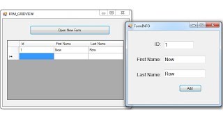 C# - How To Add Row To DataGridView From Another Form In C# [ with source code ]