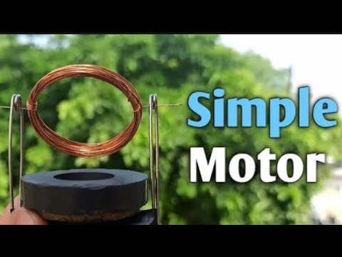 how to make simple electric motor at home using safety pin - copper wire DC motor