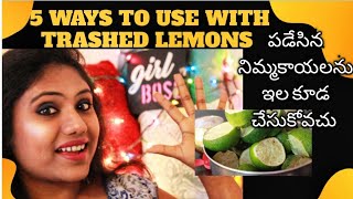 5 ways to use with used lemons🍋//good for all skin types☺️//Shravani Life Diary😊