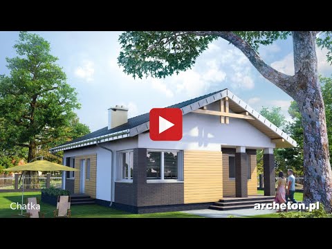 Projekt domu  Chatka - archeton.pl - parterowy 78,5 m2