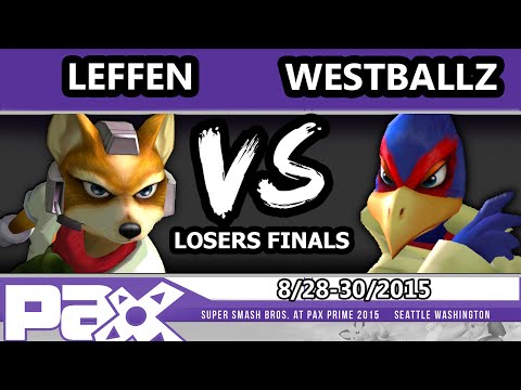 PAX Prime 2015 - Westballz (Falco) Vs. Leffen (Fox) - Losers Finals