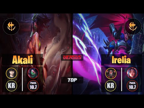 Roach AKALI (Top) [Conqueror] VS IRELIA - Grandmaster KR Patch 10.7