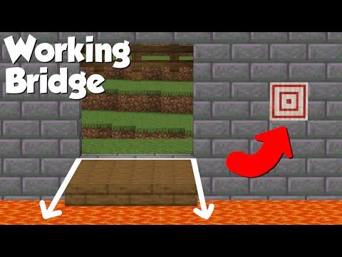 Minecraft: How to build a Working Castle Bridge! (easy)